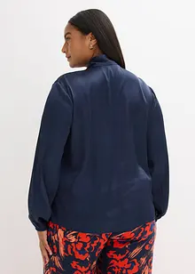 Halenka s vazačkou, ze splývavého saténu, bonprix