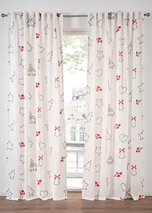 Záclona s vánočním vzorem (1 ks v balení), bonprix