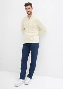 Strečové termo kalhoty Regular Fit, Straight, hebce měkká flanelová podšívka, bonprix