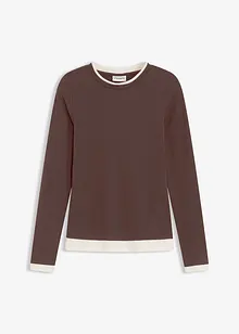 Tričko s dlouhým rukávem, z bavlněné směsi, bonprix