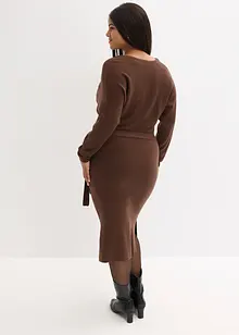 Pletené šaty ze splývavé směsi s viskózou, bonprix