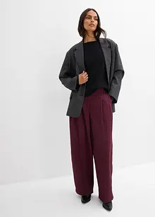 Tričko s dlouhým rukávem ze žebrovaného materiálu, bonprix