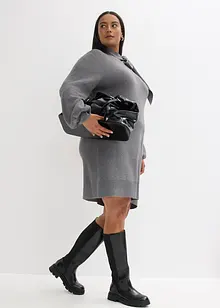 Pletené šaty s mašlí, z měkké viskózové směsi, bonprix