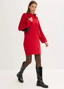 Pletené šaty s mašlí, z měkké viskózové směsi, bonprix