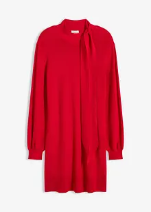 Pletené šaty s mašlí, z měkké viskózové směsi, bonprix