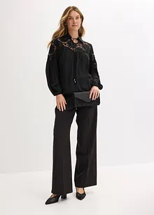 Halenka bez zapínání, s krajkou, bonprix