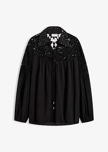 Halenka bez zapínání, s krajkou, bonprix