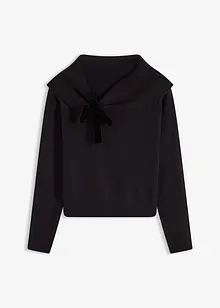 Oversize svetr s výstřihem Carmen, bonprix