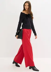 Oversize svetr s výstřihem Carmen, bonprix