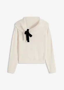 Oversize svetr s výstřihem Carmen, bonprix