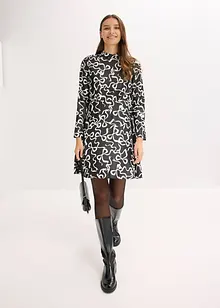 Midi šaty ze splývavé směsi s viskózou, bonprix