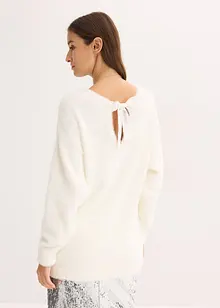 Dlouhý svetr z měkké péřové příze, bonprix