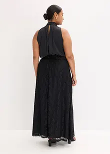 Maxi šaty s krajkovou sukní, bonprix