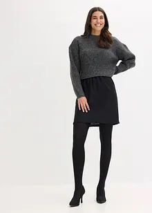 Tvarující ultra neprůhledné punčochové kalhoty, Belly Control, pohodlný lem, 80 DEN, bonprix