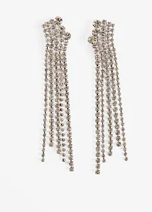 Náušnice s kamínky z křišťálového skla, bonprix