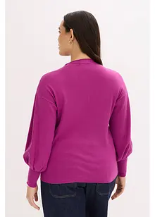 Pletený svetr s balónovými rukávy, bonprix