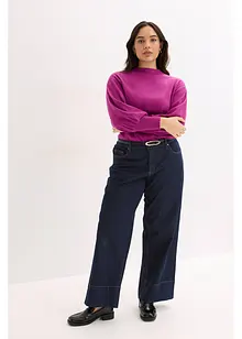 Pletený svetr s balónovými rukávy, bonprix