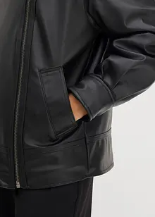 Bunda z umělé kůže s umělou kožešinou s leopardím vzorem, bonprix