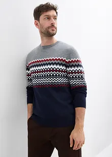 Svetr s norským vzorem a bavlnou, bonprix
