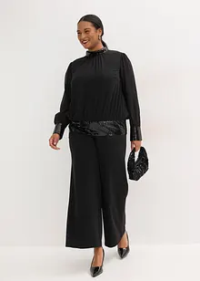 Halenkové tričko z jemného tylu, s flitry, bonprix