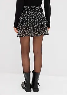 Volánová sukně ze strukturovaného materiálu se zmačkanou úpravou, bonprix