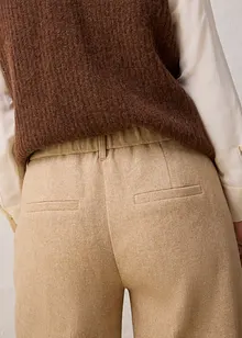 Vlněné kalhoty se vzorem rybí kosti, bonprix