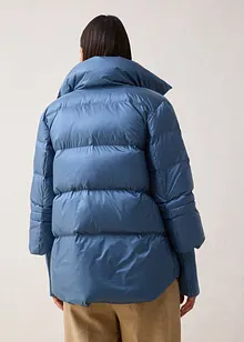 Péřová bunda s recyklovaným peřím a pletenými rukávy, bonprix