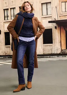 Termo džíny s pohodlnou pasovkou, Straight, Mid Waist, bonprix