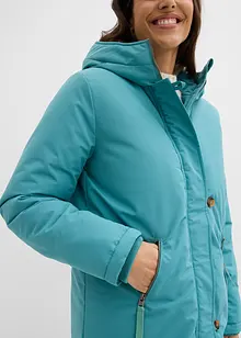 Zimní kabát s medvídkovou kožešinou na kapuci, bonprix