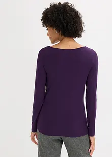 Tričko se síťovanou vsadkou a třpytivými kamínky, bonprix