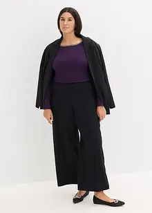 Tričko se síťovanou vsadkou a třpytivými kamínky, bonprix