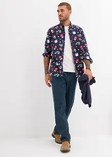 Košile s dlouhým rukávem a vánočním motivem, z čisté bavlny, bonprix