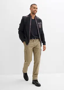 Kabátek z hrubé pleteniny, s tkanou aplikací, bonprix