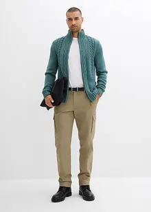 Kabátek z hrubé pleteniny s copánkovým vzorem, bonprix