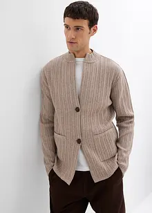 Svetr na zapínání z jemné pleteniny, bonprix