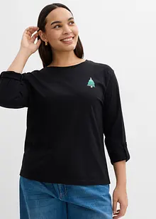 Tričko s dlouhým rukávem, z čisté organické bavlny, bonprix