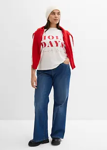 Tričko s dlouhým rukávem, ze směsi s organickou bavlnou, bonprix