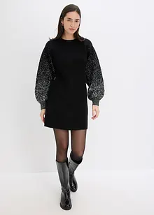 Pletené šaty se třpytivým efektem, bonprix