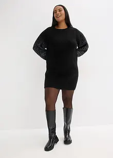 Pletené šaty se třpytivým efektem, bonprix