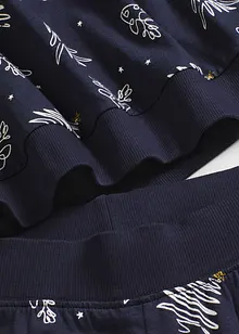 Pyžamo z čisté bavlny, se třpytivým potiskem, bonprix