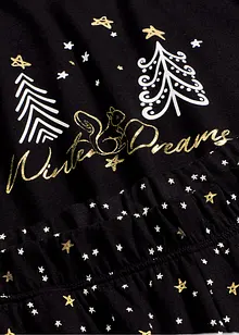 Pyžamo z čisté bavlny, se třpytivým potiskem, bonprix