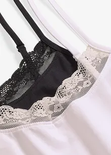 Spodní košilka s organickou bavlnou a krajkou (2 ks v balení), bonprix