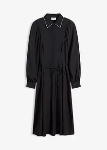 Midi šaty s aplikací z perliček, bonprix