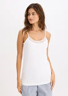 Spodní košilka s organickou bavlnou a krajkou (2 ks v balení), bonprix