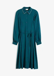 Midi šaty s aplikací z perliček, bonprix