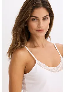 Spodní košilka s organickou bavlnou a krajkou (2 ks v balení), bonprix