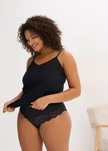 Spodní košilka s organickou bavlnou a krajkou (2 ks v balení), bonprix