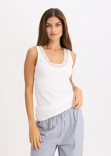 Spodní košilka s organickou bavlnou a krajkou (2 ks v balení), bonprix