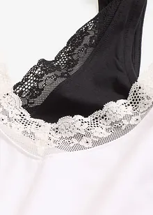 Spodní košilka s organickou bavlnou a krajkou (2 ks v balení), bonprix