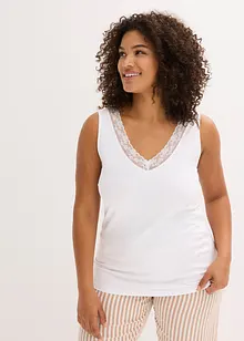 Spodní košilka s organickou bavlnou a krajkou (2 ks v balení), bonprix